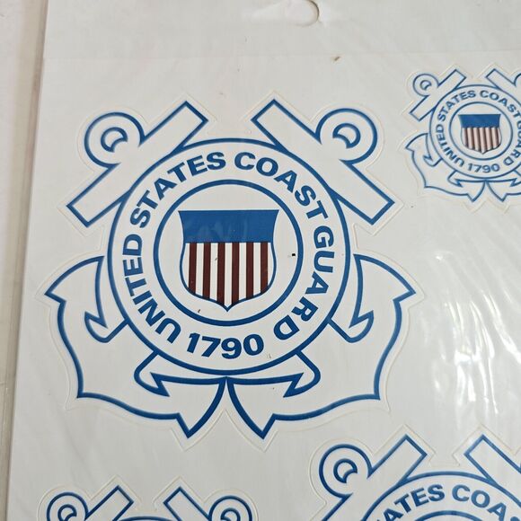 Decalcomania Auto Decals U.S. Coast Guard Service Window Decals New Sealed - Picture 3 of 8